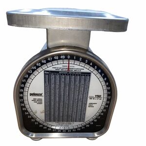 Pelouze mechanical 50 lb stainless steel scale